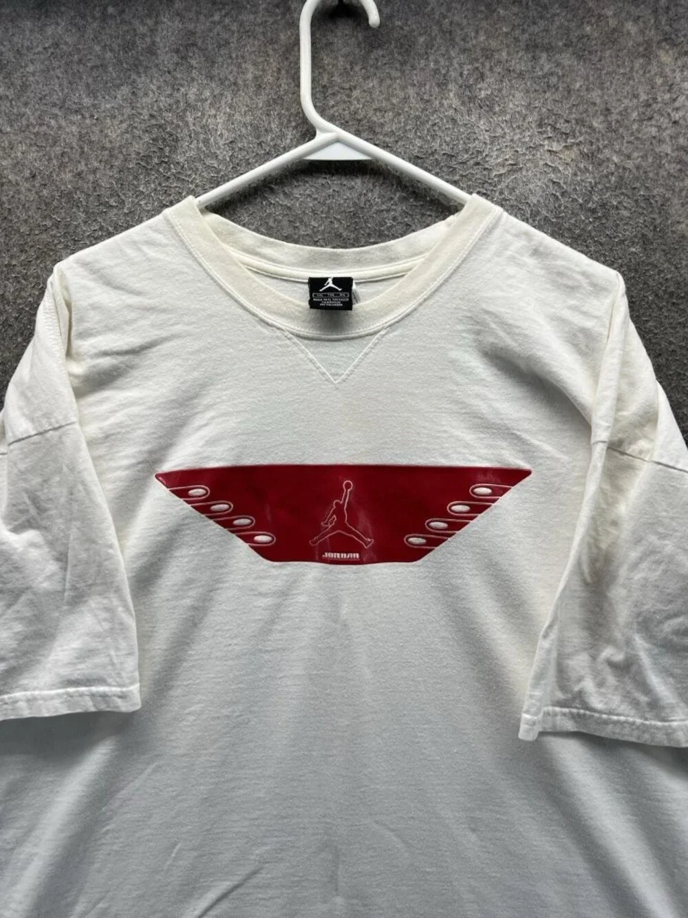 Jordan Shirt Mens 2XL White Jumpman Logo Graphic Tee Basketball Sports Crewneck